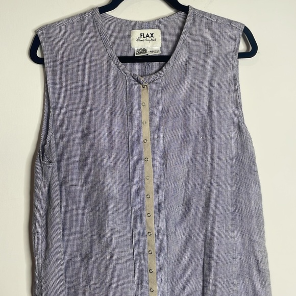 FLAX | Women’s 100% Linen Sleeveless Maxi Dress Size Large - Picture 2 of 6